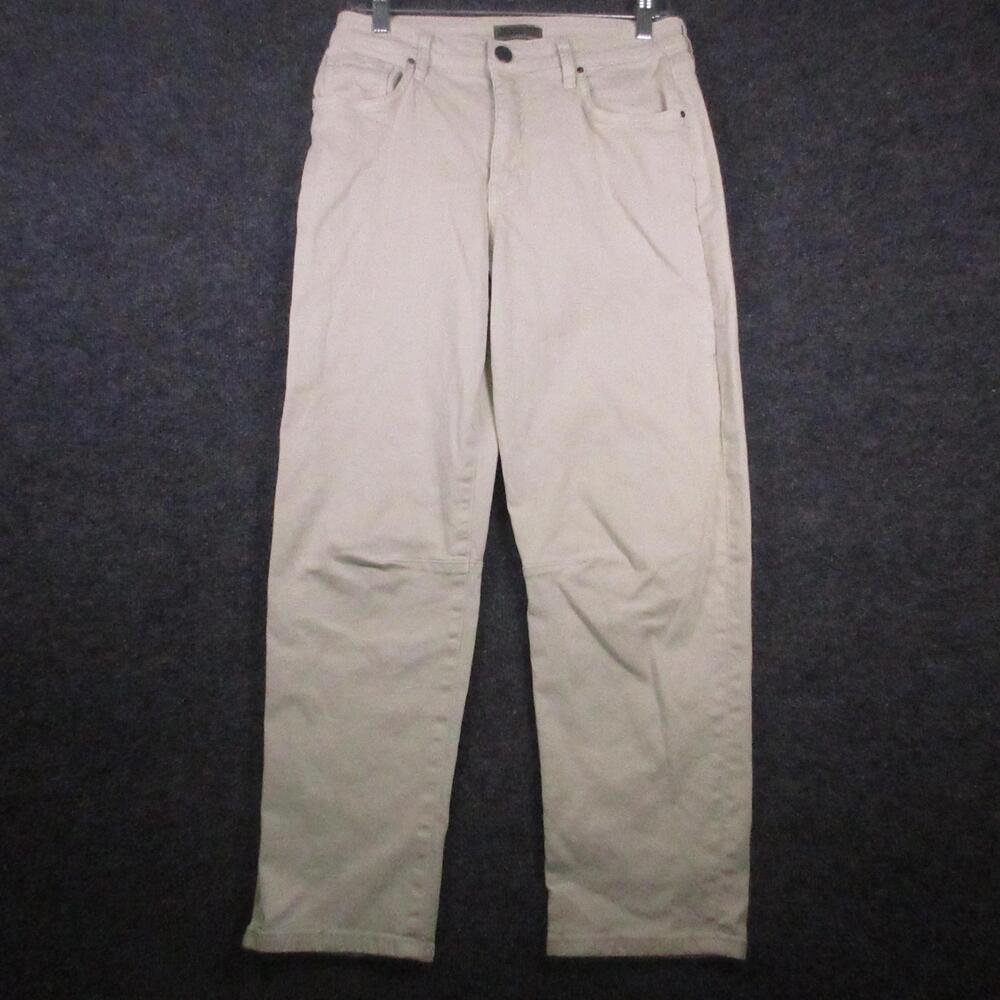 KUT From The Kloth Ashley Slouchy Barrel Jeans Womens 4 Beige High Rise Denim